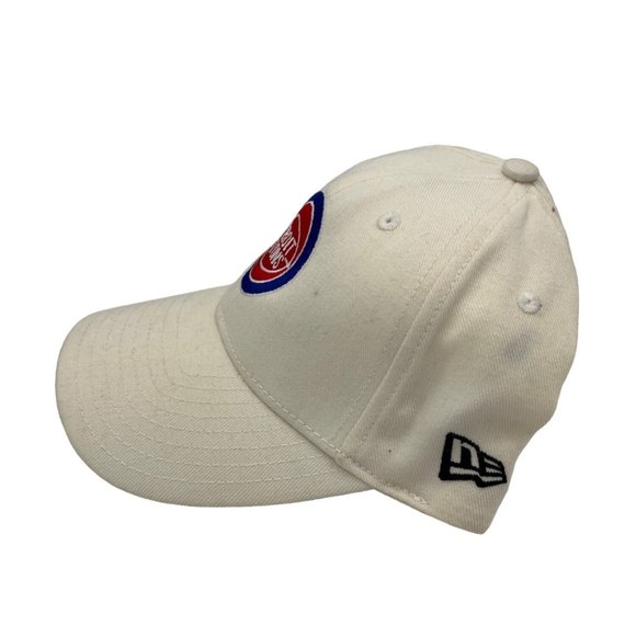 New Era Fits Detroit Pistons Cap / Hat Adjustable White Red One Size NBA - Picture 2 of 5